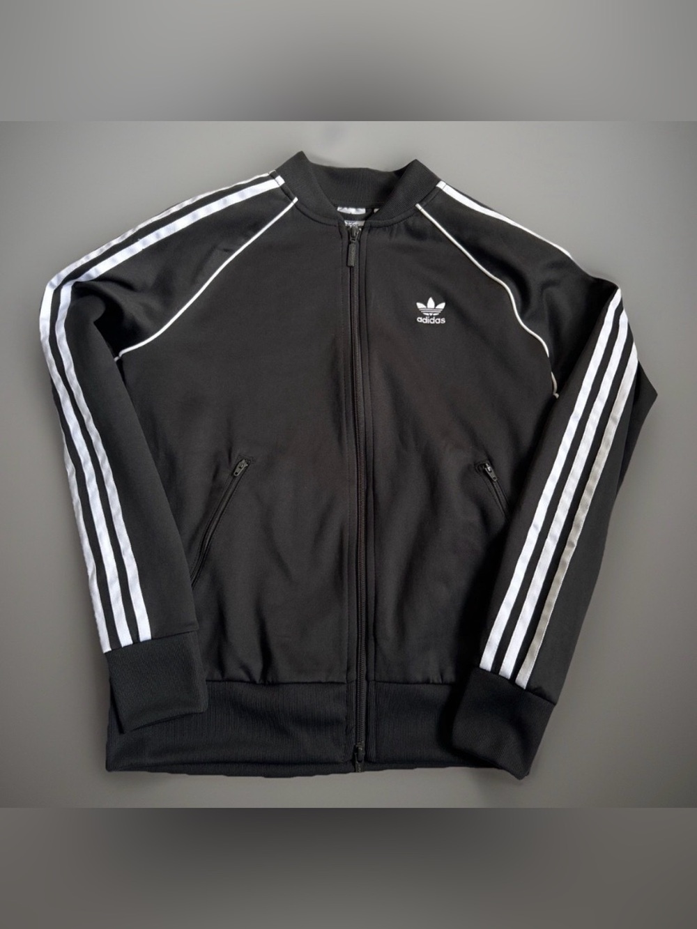 NWT adidas Small SST  Track Top Womens Originals Zip black White